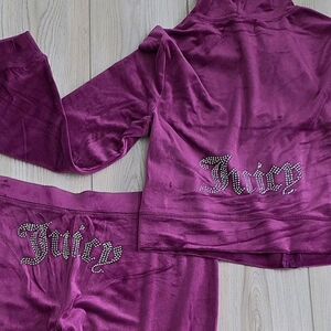 Juicy Couture Violet Purple Velour Tracksuit (L)